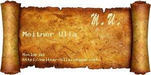 Meitner Ulla névjegykártya